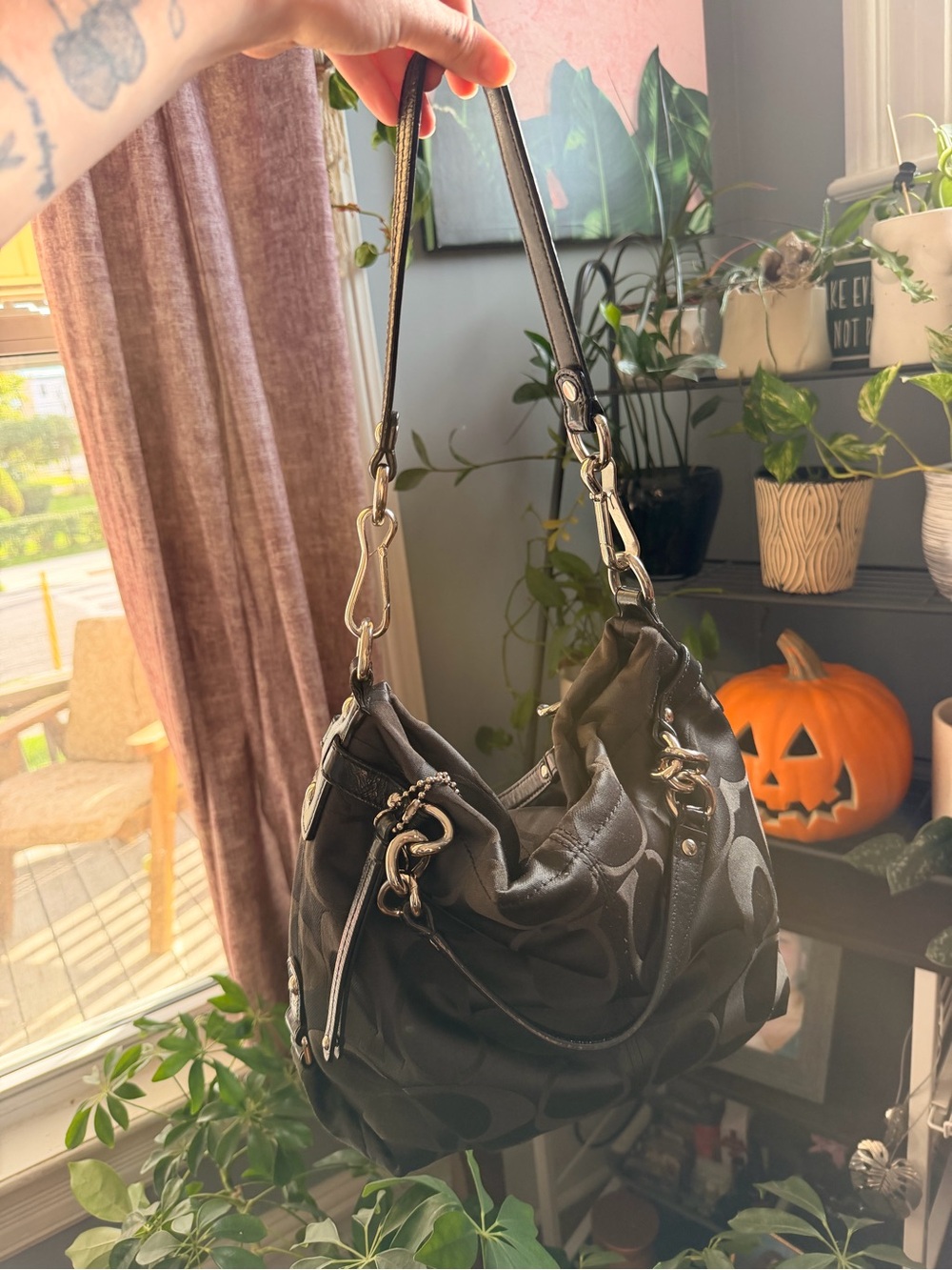 Coach Brooke Signature Sateen Shoulder Bag / Hobo